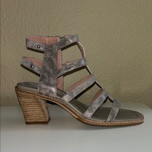 Donald J. Pliner Taupe Strappy Heels